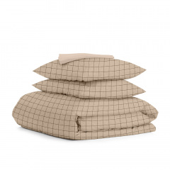 Евро постельное белье BEIGE GEOMETRY CS2 Cosas Бежевый 200х220 см Королёво