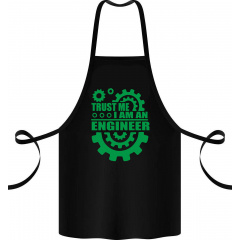 Фартук с принтом Арбуз Trust me i am an engineer 68 см Черный Петрово