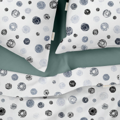 Двуспальное постельное белье Yarn Balls CS6 Cosas серый 180х220 см Хмільник
