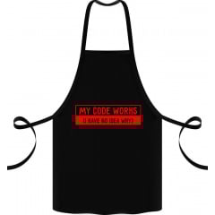 Фартук с принтом Арбуз My code works 68 см Черный Ужгород
