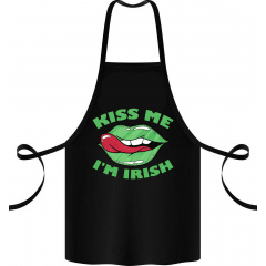 Фартук с принтом Арбуз Kiss me I'm irish 68 см Черный Южноукраинск
