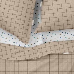 Полуторное постельное белье Beige Geometry CS9 Cosas Бежевый 160х220 см Лозовая