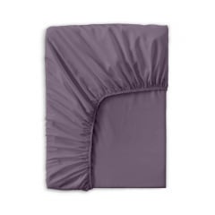 Двуспальная постель сатин с простыней на резинке PLUM Cosas Сливовый 180х220 см Энергодар