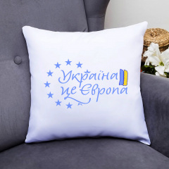 Подушка декоративная с принтом "Украина - это Европа" Push IT Белый Кавун П000456 Ковель