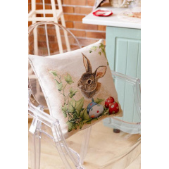 Пасхальная декоративная подушка Прованс Заяц 45х45 см Разноцветный (8253) Ніжин