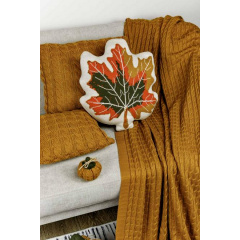 Плед Прованс Happy Fall Kosa Охра 130х170 см Желтый (7146) Оріхів