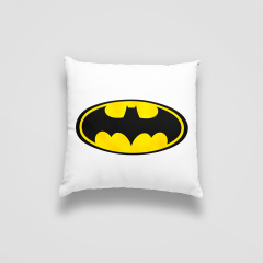 Подушка декоративная с принтом "Логотип Бэтмена. Летучая мышь. Sleep Batman" Push IT Белый Кавун П000739 Оріхів