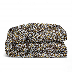 Двуспальная постель с простыней на резинке Leopard Cosas Бежевый 180х220 см Южноукраїнськ