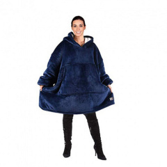 Плед-двухсторонняя толстовка Huggle Hoodie 80х110 см Синий (2993-9107а) Вінниця