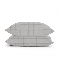 Евро постель с простыней на резинке Grey Geometry Cosas серый 200х220 см Королево