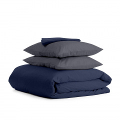 Полуторное постельное белье Dark Blue CS4 Cosas серый 160х220 см Київ