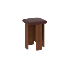 Табурет PlatePlace (коричневий + лісовий горіх, 35х35х45 см) Ворожба