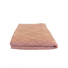 Вязаный плед Прованс Винтаж 90х130 см Розовый (3062) Киев