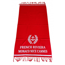 Пляжное полотенце Le Comptoir de la plage Riviera 90x160 см Красное (ZIK0000015842)