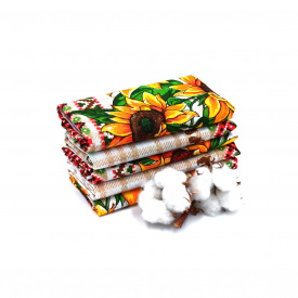 Кухонные полотенца Luxyart "Подсолнух" размер 35*70 см рогожка 5 шт (LR-260)