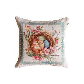Пасхальная декоративная наволочка Прованс Злагода Зайчик 45х45 см Разноцветный (8333)