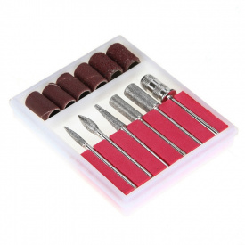 Набор алмазных буров - фрез 5 шт 1 держатель нождачок 6 наждачок S-Body Technology