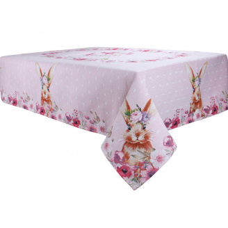 Кухонная скатерть Lefard 140х260 см Pink bunny and flowers (AL219109 )