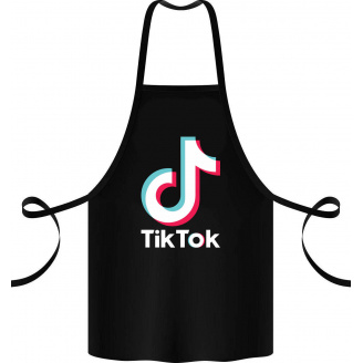 Фартук с принтом Арбуз Tiktok logo 68 см Черный