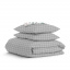Евро постельное белье GREY GEOMETRY CS9 Cosas серый 200х220 см Ромны
