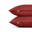 Семейная постель сатин с простыней на резинке BURGUNDY Cosas Красный 2х160х220 см Костопіль