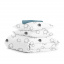 Семейная постель с простыней на резинке Sheep Dark Grey CS1 Cosas серый 2х160х220 см Чугуїв