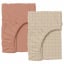 Набор простыни на резинке Cosas BEIGE GEOMETRY Ранфорс 60х120х12 см 2 шт Бежевый/коричневый Курінь