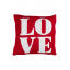 Наволочка вязанная Прованс LOVE 45х45 см Белый/красный (7840) Київ
