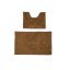 Набор ковриков для ванной комнаты Kornel 50х80/40х50 см 2 шт Коричневый Буча