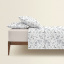 Двуспальная постель с простыней на резинке STEPPE FLOWERS CS3 Cosas серый 180х220 см Бердичів