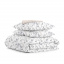Семейная постель с простыней на резинке STEPPE FLOWERS CS1 Cosas серый 2х160х220 см Жмеринка