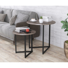 Журнальні подвійні столики Loft-Design Дельта 2 дуб-палена