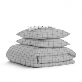 Двуспальное постельное белье Grey Geometry CS7 Cosas серый 180х220 см