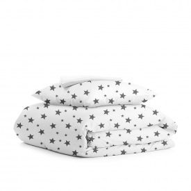 Подростковая постель с простыней на резинке BIG STAR Cosas серый 155х215 см