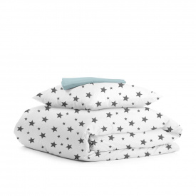 Подростковая постель с простыней на резинке BIG STAR CS4 Cosas серый 155х215 см