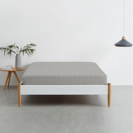 Простыня полутораспальная Cosas GREY GEOMETRY Ранфорс 155х240 см Серый