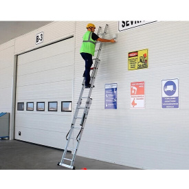 Трехсекционная алюминиевая лестница Triomax Pro VIRASTAR от 3x6 до 3х15 ступеней
