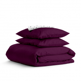 Семейный комплект постельного белья Plum CS4 Cosas Марсала 2х160х220 см