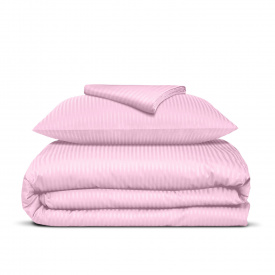 Подростковая постель сатин с простыней на резинке BUBBLE CS1 Cosas розовый 160х220 см