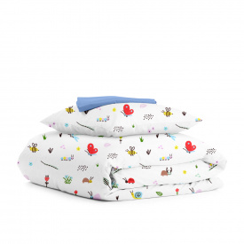 Подростковая постель с простыней на резинке BEES CS4 Cosas Красный 160х220 см