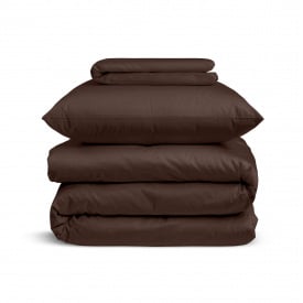 Подростковое постельное белье сатин BROWN Cosas Шоколад 160х220 см