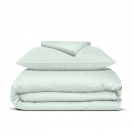 Подростковая постель сатин с простыней на резинке PISTACHIO Cosas Мятный 160х220 см