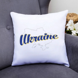 Подушка декоративная с принтом "Ukraine" Push IT Белый Кавун П000542