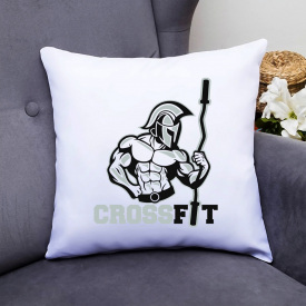 Подушка декоративная с принтом "Crossfit 2" Push IT Белый Кавун П000639