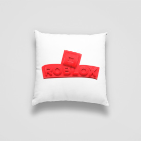 Подушка декоративная с принтом "Roblox. Игра Roblox. Игра Роблокс" Push IT Белый Кавун П000744