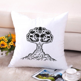 Подушка декоративная с принтом "Силач из дыма" Push IT Белый Кавун П000608