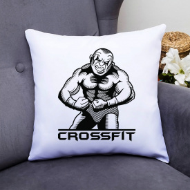 Подушка декоративная с принтом "Силач Crossfit" Push IT Белый Кавун П000635