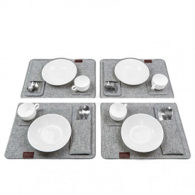 Набор для сервировки стола BlankNote 4 персоны Серый
