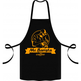 Фартук с принтом Арбуз Mr. Barista coffee 68 см Черный