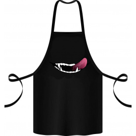Фартук с принтом Арбуз Tongue out 68 см Черный